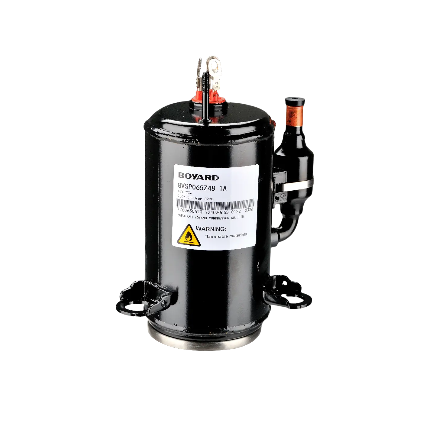 HBP/MBP, 7.5cc, 48V DC, R290/R1270, Twin Cylinder Compressor 36 HBP/MBP, 7.5cc, 48V DC, R290/R1270, Twin Cylinder Compressor