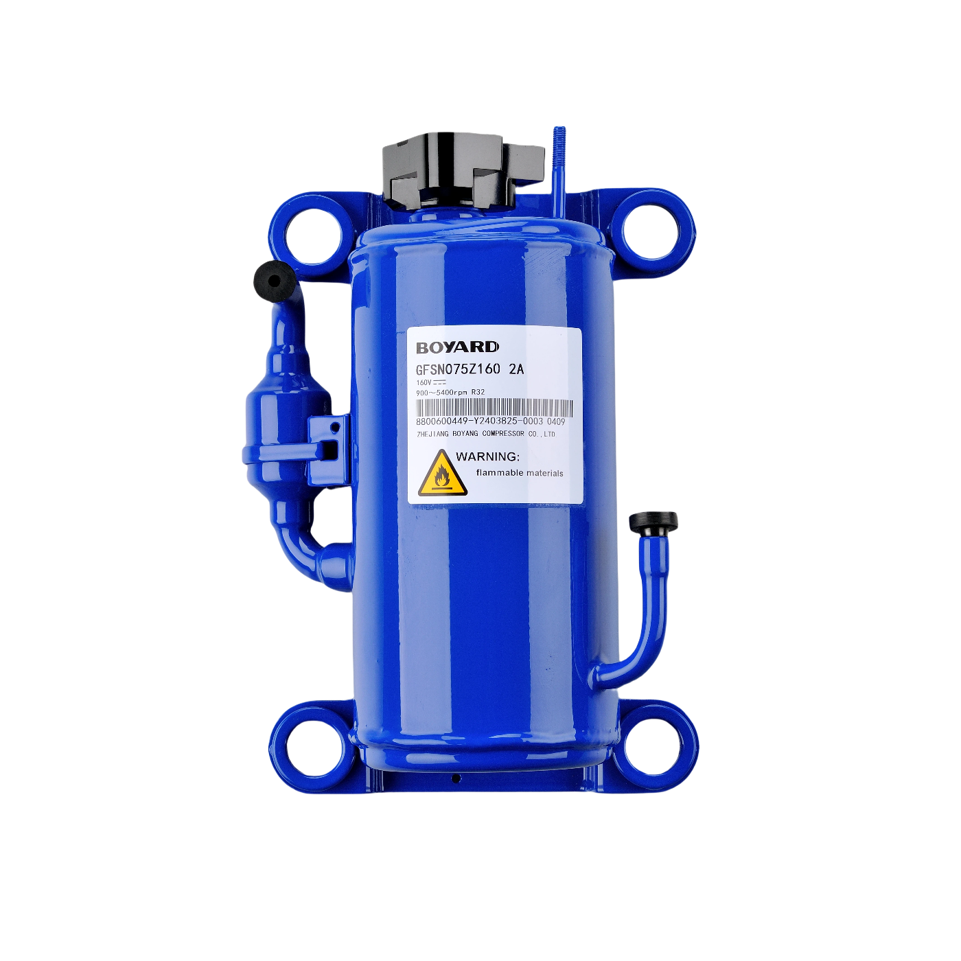 HBP/MBP, 7.5cc, 160V DC, R32/R454B/R410A, Variable Speed Compressor 36 HBP/MBP, 7.5cc, 160V DC, R32/R454B/R410A, Variable Speed Compressor