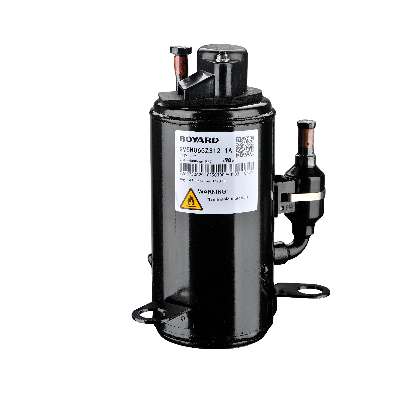 HBP/MBP, 6.5cc, 312V DC, R32/R454B/R410A, Variable Speed Compressor 36 HBP/MBP, 6.5cc, 312V DC, R32/R454B/R410A, Variable Speed Compressor