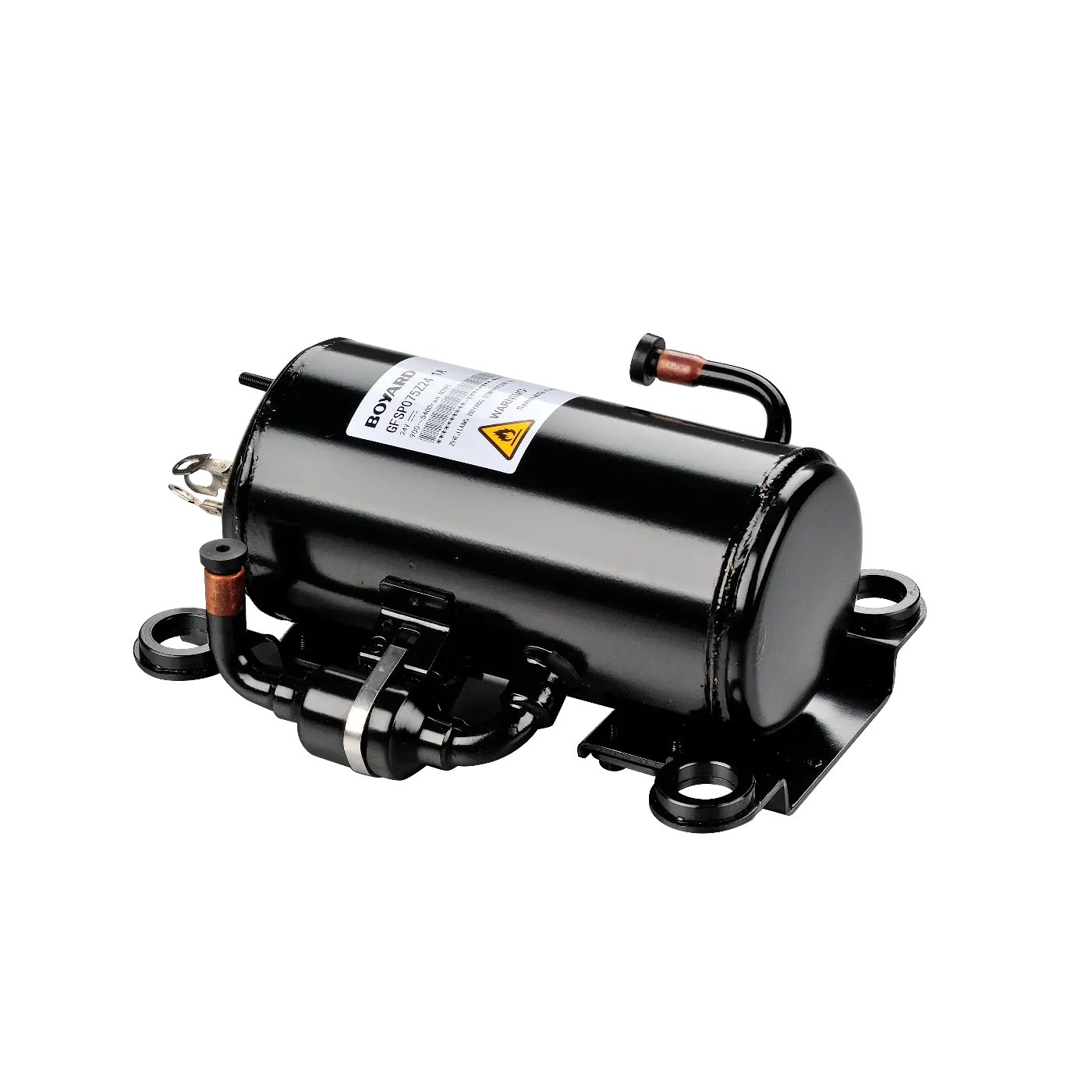 HBP/MBP, 4.0cc, 48V DC, R1234yf/R513A/R134a, Twin Cylinder, Rotary Compressor 36 HBP/MBP, 4.0cc, 48V DC, R1234yf/R513A/R134a, Twin Cylinder, Rotary Compressor