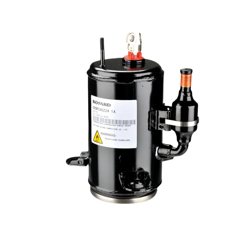 HBP/MBP, 7.5cc, 48V DC, R1234yf/R513A/R134a, Twin Cylinder, Rotary Compressor 44 HBP/MBP, 7.5cc, 48V DC, R1234yf/R513A/R134a, Twin Cylinder, Rotary Compressor